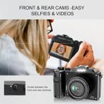 Yatao Digital Camera with WiFi, 64MP Photography and 4K 5K Vlogging Camera Kit for YouTube, Front and Rear Dual Camera for Convenient Selfie, Equipped with 64GB Micro Card - Image 4