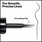 Revlon Skinny Liquid Eyeliner, ColorStay Eye Makeup, Waterproof, Smudge-proof, Longwearing with Ultra-Fine Tip, Mahogany Flame, 0.08 oz - Image 3