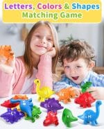 26PCS Dinosaur Alphabet Learning Toys for Toddlers Kids 3-5, Montessori Educational Toys Gifts for 3 4 5 Year Old Boy Girl, Preschool Learning Activities, Double Sided ABC Matching Game - Image 3