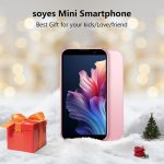 Mini Phone World's Smallest 3.0" HD Touch Screen Mini Smartphone Unlocked Android Compact Mobile Phone for Kids & Students Cell Phone wih Quad-Core Dual SIM Face ID 2GB+16GB Pink - Image 3