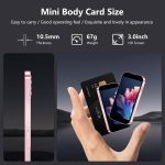 Mini Phone World's Smallest 3.0" HD Touch Screen Mini Smartphone Unlocked Android Compact Mobile Phone for Kids & Students Cell Phone wih Quad-Core Dual SIM Face ID 2GB+16GB Pink - Image 4