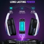 Tatybo 2.4GHz Wireless Gaming Headset for 40Hr+, Bluetooth 5.3 Wireless Headset with 360°Adjustable ENC Mic, Gaming Headphones for Ps5, Ps4, PC, Switch, Phone - Image 5