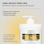 Advanced Clinicals Retinol Body Lotion & Face Moisturizer | Visible Anti Aging Skin Care Retinol Body Cream For Women & Men Targets Look Of Fine Lines, Wrinkles, & Crepe Looking Dry Skin, 16 Ounce - Image 3