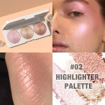Pink Pearl Golden Champagne Bronze Rose Shimmer Glitter Highlighter Highlight Makeup Contour Powder,Glitter Face Illuminator Highlighter, Illuminator Make Up (Sunset Radiance Trio) - Image 3