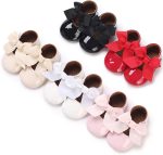 E-FAK Baby Girls Shoes Mary Jane Flats Shoes Anti-Slip Soft Rubber Sole Toddler First Walkers Princess Dress Shoes - Image 4