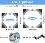 Mini Fridge Stand, Laundry Pedestal 29" Universal Fit Washer Pedestal, Adjustable Washer and Dryer Stand with 16 Strong Feet, Multi-Functional Washing Machine Base Stand for Washer and Dryer - Image 3