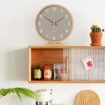 Maxspace Table Clock - 8 Inch Silent Non-Ticking Wooden Timepiece Desk Clock Perfect for Living Room Office Bedroom Decor（Grey） - Image 3