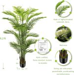 6ft Artificial Areca Palm Silk Tree(72in) with 18 Trunks Faux Tree and Plastic Nursery Pot, Fake Plant for Office House Farmhouse Living Room Home Decor (Indoor/Outdoor) - Image 3