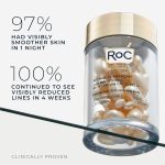 RoC Retinol Correxion Anti-Aging Wrinkle Night Serum, Retinol Serum for Face, Daily Treatment for Fine Lines, Post Acne Scars, 30 Capsules, Unscented, 0.35 Fl Oz - Image 4