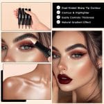 MAEPEOR 2-in-1 Contour Highlighter Stick Non-greasy and Non-drying Contour Pen Long Lasting Waterproof Face Brighten Contouring Makeup Pen (01 Nude & Warm Amber) - Image 6