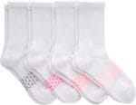 Hanes Women's Cushioned Crew Socks, Absolute Active Crew Socks For Women, Seamless Toe, 4-Pairs - Image 3