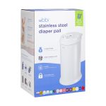 Ubbi Steel Diaper Pail, Odor Locking, No Special Bag Required, Award-Winning, Registry Must-Have, White - Image 3