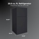 Kenmore 33" Top Mount Refrigerator with Freezer - Adjustable Shelving, Humidity-Controlled Crispers, Optional Ice Maker, LED Lighting, ENERGY STAR Certified, 20.5 cu. ft. Capacity - Black - Image 3