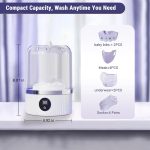 Portable Mini Washing Machine for Underwear, Socks, Baby Clothes, Face Mask, Rechargeable Cordless Laundry Cup for Apartment, Dorm, RV, Hotel, Travel & Camping, Quiet and Compact, Deep Cleaning - Image 3