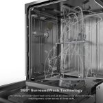 Empava 24” Built-in Dishwasher with Stainless Steel Tub 15 Place Settings, 8 Wash Cycles, 3rd Racks, Auto Door Dry, 49 dB Quiet, Energy Star Certified - Image 3