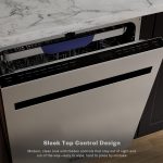 Empava 24” Built-in Dishwasher with Stainless Steel Tub 15 Place Settings, 8 Wash Cycles, 3rd Racks, Auto Door Dry, 49 dB Quiet, Energy Star Certified - Image 6