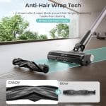 Candy Cordless Vacuum Cleaner,45Mins Vacuum Cleaners for Home,Stick Vacuum,Strong Suction,Removeable Battery,Anti-Tangle,One Click Clean,Lightweight Handheld for Hardwood Floor Carpet Pet Hair Car - Image 3