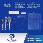 Pro Grade Paint Roller Kit, Brush & Roller,10 Piece Set, Wall Painting Naps for Professionals & Homeowners - All Paints & Stains, Washable, Reusable, Easy to Clean, Superior Absorbency. - Image 3