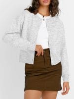 Trendy Queen Cropped Cardigan Sweaters for Women Lightweight Crop Knit Y2k Fall Outfits Fashion Clothes 2025 - Image 3