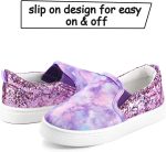 K KomForme Toddler Sneakers for Girls Boys Slip On Canvas Walking Shoes - Image 3
