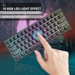 MageGee Mini 60% Gaming Keyboard, RGB Backlit 61 Key Ultra-Compact Keyboard, TS91 Ergonomic Waterproof Mechanical Feeling Office Computer Keyboards for PC, MAC, PS4, Xbox ONE Gamer(Black) - Image 3