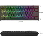 MageGee Mini 60% Gaming Keyboard, RGB Backlit 61 Key Ultra-Compact Keyboard, TS91 Ergonomic Waterproof Mechanical Feeling Office Computer Keyboards for PC, MAC, PS4, Xbox ONE Gamer(Black) - Image 4