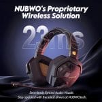 NUBWO Wireless Gaming Headset with Mic for Ps5 Ps4 PC, Zero Interference, 100-Hour Battery All-Day Play, 23ms Sync​ for Fortnite & Call of Duty/FPS Gamers, Triple Mode All Devices Compatible - Orange - Image 3