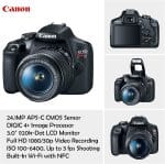 Canon EOS Rebel T7 DSLR Camera with 18-55mm is II Lens + Canon EF 75-300mm f/4-5.6 III Lens and 500mm Preset Lens + 32GB Memory + Filters + Monopod + Professional Bundle (Renewed) - Image 3