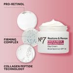 No7 Restore & Renew Multi Action Face & Neck Cream - Anti Aging Face Moisturizer with SPF 30 - Helps to Firm & Hydrate Crepey Skin - Formulated with Hyaluronic Acid, Peptides & Ceramides (1.69 Oz) - Image 4
