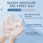 28 Pack Sheet Face Masks Skincare, Hydrating Face Masks Suitable for Sensitive Skin, Bulk Facial Mask Gifts Set for Women Skin Care, Home Skincare Spa for All Skin Types - Image 3