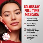 Revlon ColorStay Full Time Volumizing Mascara, 24 Hour Wear, Smudge-Proof, Non-Clumping, Flake-Free, Stocking Stuffer for Her, 401 Blackest Black - Image 4