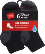 Hanes Men's Max Cushioned Ankle Socks, Multipacks - Image 3