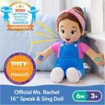 Ms. Rachel Official Speak & Sing Doll, 16” Tall Interactive Toy with 4 Songs & 16+ Phrases, Toddler Toys for Girls & Boys Ages 6 Months to 3+ Years. - Image 3