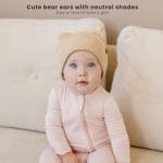 Konssy 4 Pack Baby Winter Hat with Bear Ears, Warm Rib Baby Knit Beanie for Newborns & Infants, Cozy Hat 0–6 Months - Image 3