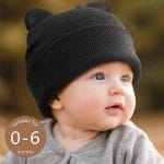 Konssy 4 Pack Baby Winter Hat with Bear Ears, Warm Rib Baby Knit Beanie for Newborns & Infants, Cozy Hat 0–6 Months - Image 6