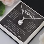 Soulmate Necklace Gift for Women – Sterling Silver Round Pendant with Sparkling Stone & Message Card – Romantic Jewelry for Wife, Girlfriend, Anniversary, Birthday - Image 3