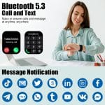 Smart Watch for Men Women, 2026 Release (Answer/Make Call) 1.96" HD Fitness Tracker Running Watch,IP68 Waterproof, Pedometer,Step/Sleep/Heart Rate Monitor,110+ Sport Mode Smartwatch for Android Phone - Image 3