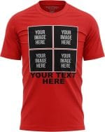 Custom Shirt for Men and Women, ADD Any 4 Images and Text, Customized Shirts, Design Your Own T-Shirt Black - Image 6