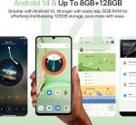 UMIDIGI G9T Cell Phone, Android 14 Smartphone Unlocked, 6.75" HD+ 90Hz Display, 5000mAh Battery, 18W Fast Charging, 8(4+4)+128GB/1TB TF, 13MP Camera, AI Face & Fingerprint Unlock, 4G Dual SIM, GPS - Image 3