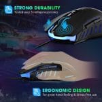 Gaming Mouse Wired, Gaming Mice Breathing RGB LED Plug Play High-Precision Adjustable 7200 DPI, 7 Programmable Buttons, Ergonomic Mouse for PC Laptop - Image 3