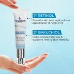 Plexaderm Dual Action Repair 1% Retinol Neck Cream. Anti Aging Cream with Retinol, Bakuchiol, and Hyaluronic Acid to Fight Wrinkles, Neck Lines and Crepey Skin, 1 fl. oz. - Image 4
