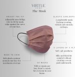 VIRTUE CODE Support Face Masks - Soft 3 Ply Comfort Face Masks, Colorful Disposable Face Mask 50 Pack. Earth Tones Colored Masks. Adults Mens and Womens Disposable Face Masks - Image 3