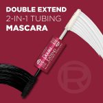 L'Oreal Paris Makeup Double Extend Tubing Mascara, Lengthening 2 Step Mascara, Smudgeproof, Black, Pack of 2 - Image 3