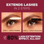 L'Oreal Paris Makeup Double Extend Tubing Mascara, Lengthening 2 Step Mascara, Smudgeproof, Black, Pack of 2 - Image 4