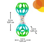 Bright Starts Easy-Grasp Oball Bundle Gift Set - Grasp The Day, Ball and Rattle Toys 2-Pack, BPA Free, Unisex, Newborn+ - Image 4