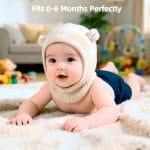 Baby Winter Hat Bear Ears Beanie, Soft Knit Balaclava for Baby Boys & Girls, Warm Infant Toddler Hat for 0–6 Months - Image 3
