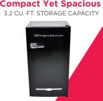 FRIGIDAIRE EFR376-BLACK 3.1 Cu Ft Black Retro Bar Fridge with Side Bottle Opener - Image 3