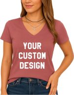 Custom Text T-Shirt, Design Your Own Shirt, Personalized Hoodie, Add Image or Logo, Unisex Sweatshirt, V-Neck Tee - Image 4