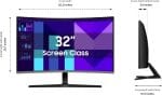 Samsung 32-inch S3 (S39GD) FHD 100Hz Curved Monitor, Game Mode, Eye Saver Mode, Multiple Connectivity with HDMI Port, Built-In Speakers, LS32D396GANXZA, 2025 - Image 4
