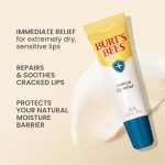 Burt's Bees Lip Balm Stocking Stuffers, Moisturizing Lip Care Christmas Gifts, Rescue Relief - Relieves Extremely Dry Lips with Moisturizing Shea Butter & Echinacea, Natural Origin Treatment (3-Pack) - Image 3